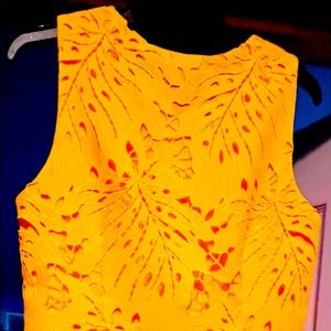 Yellow knee length dress